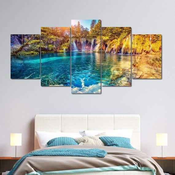 Waterfall Paradise, Nature Art Print