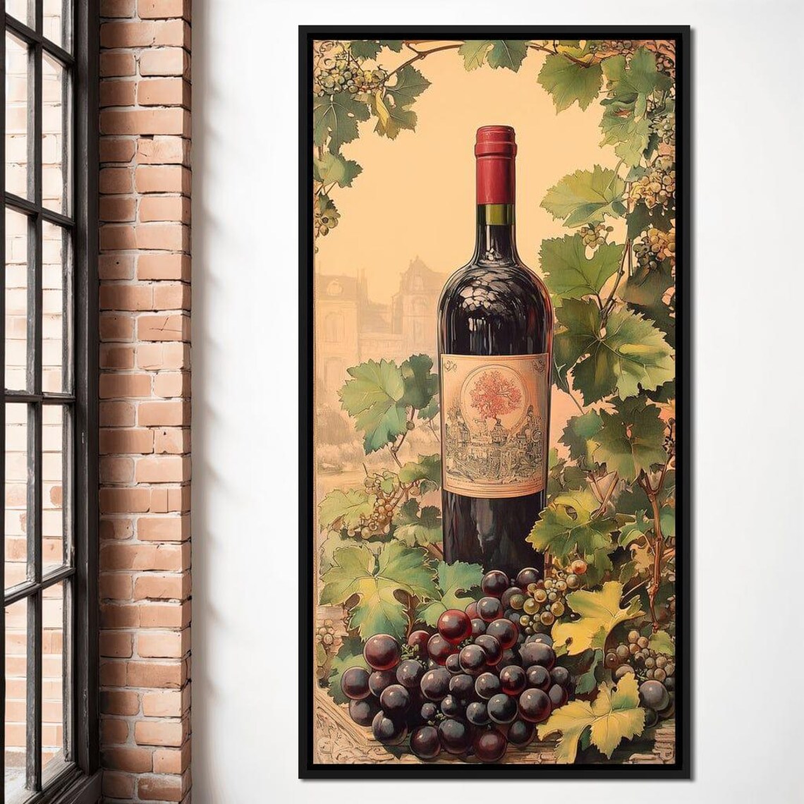 Red Wine Bottle Vineyard Grapes Vintage European Cellar Poster - Image 4