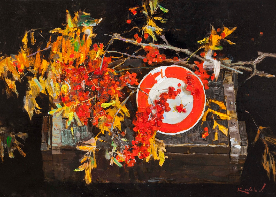Still Life With Vibrant Red Accents, Art Print - Image 3