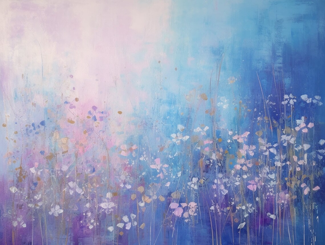 Abstract Floral Contemporary Painting, Wall Art - Image 3