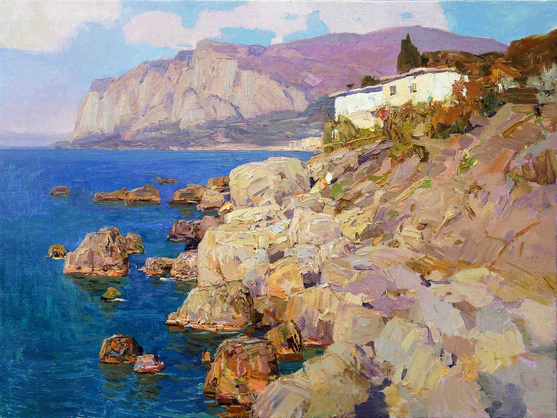 Impressionism Oil Painting Sea Seascape Landscape - Image 3