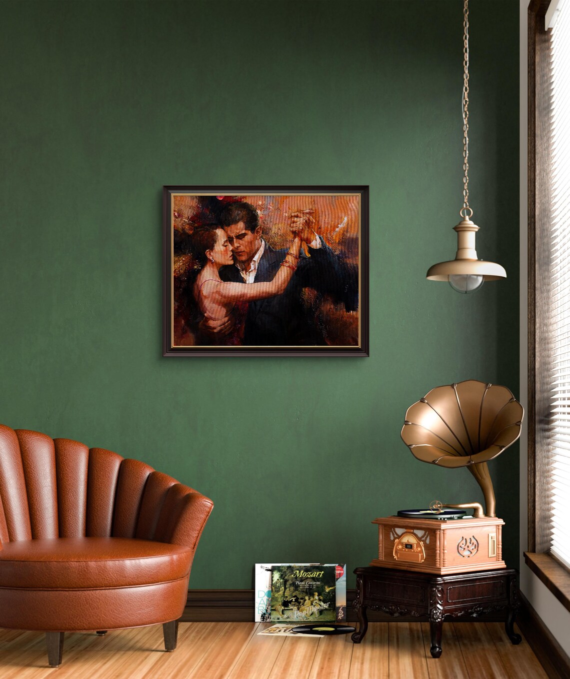 Passion In Motion, Tango Couple Oil Painting