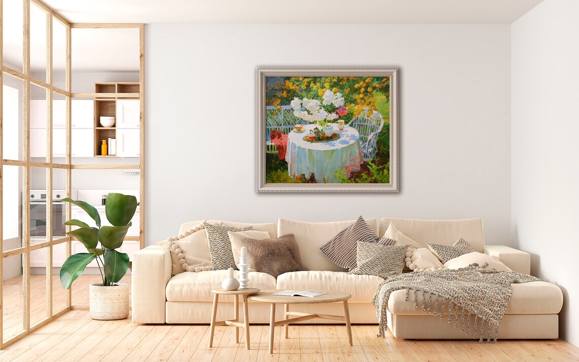 Peonies Flowers Garden Custom Original Oil Painting