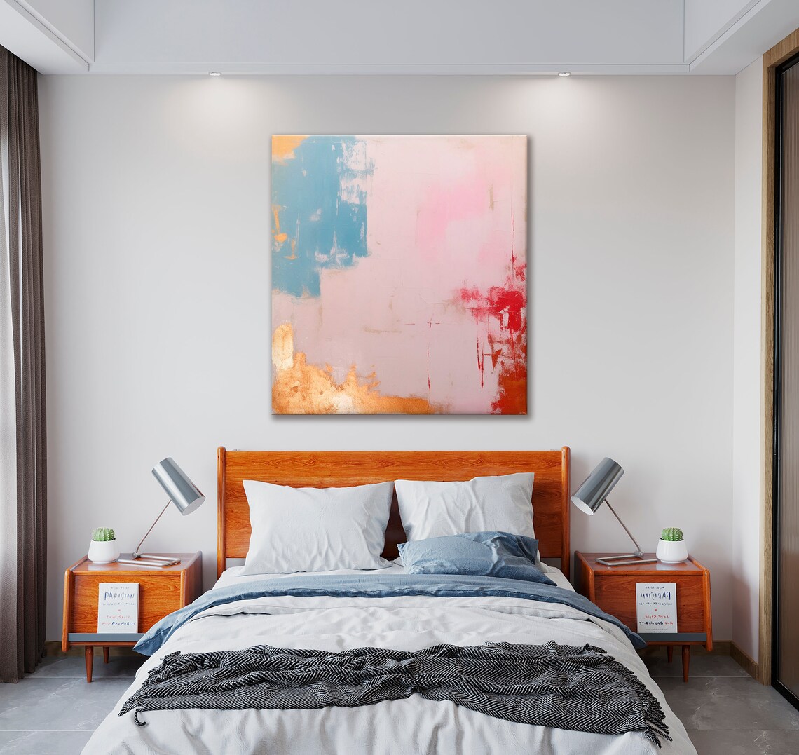 Abstract Painting With Gold Leaf Accents - Image 2