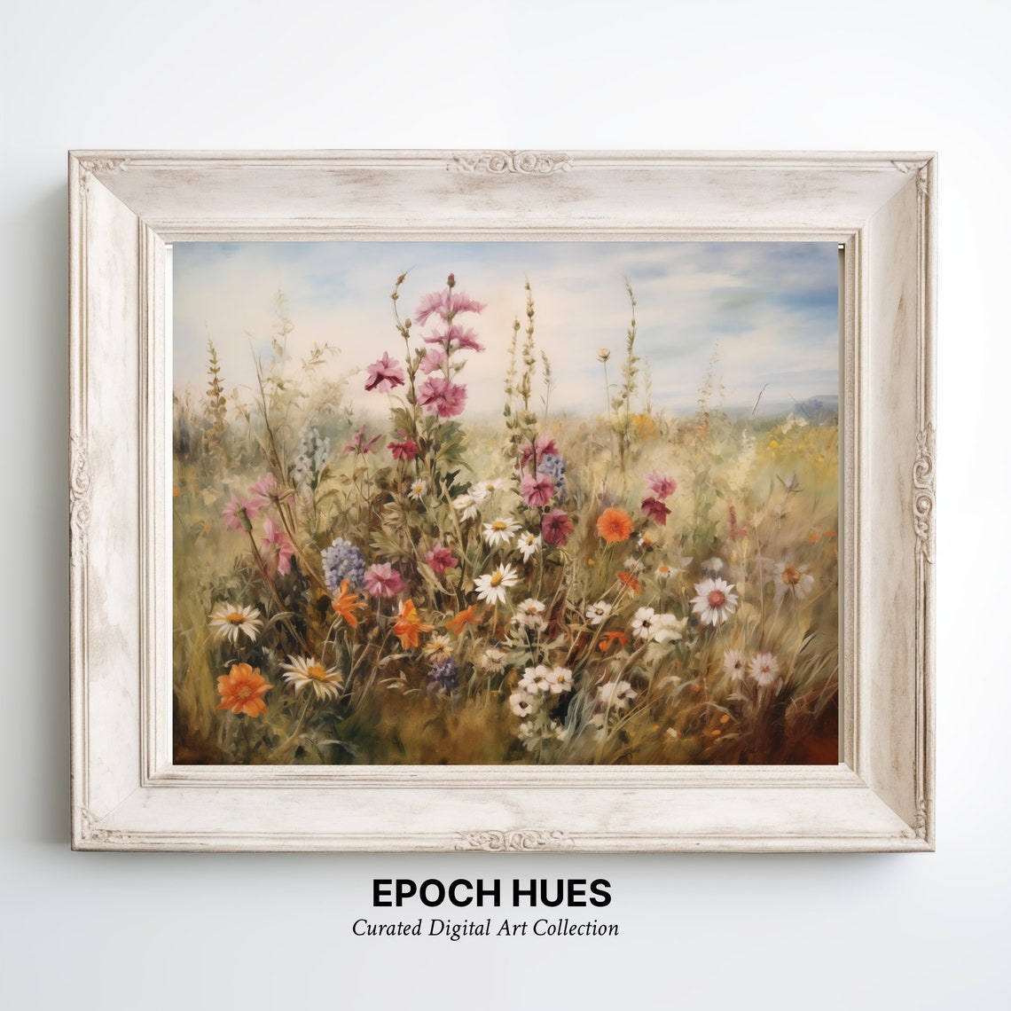 Colorful Wildflower Field Pastel Meadow Blooming Flower Poster - Image 3