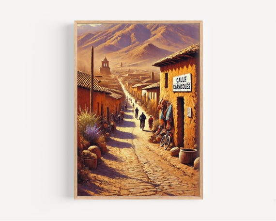 Calle Caracoles Print San Pedro De Atacama Chile Travel Poster