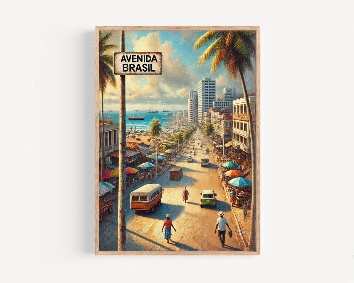 Luanda Angola Avenida Brasil Coastal City Art Print