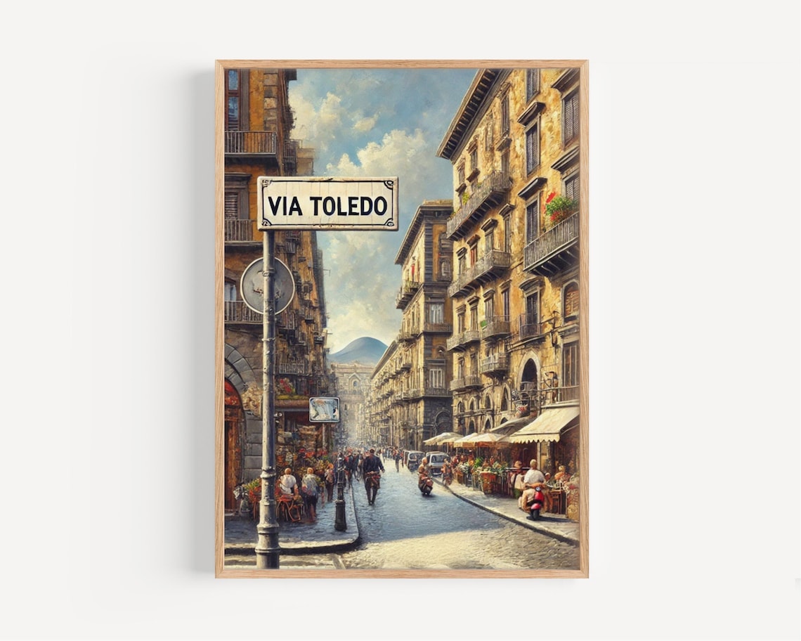 Via Toledo Naples Italy Street Scene Italian Balconies Poster