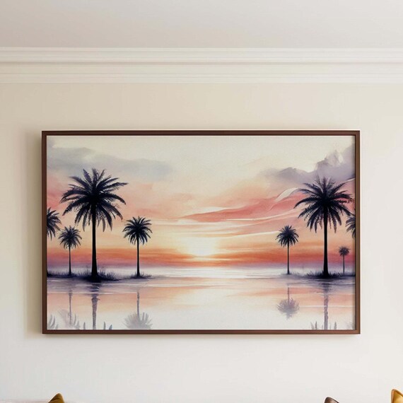 Nature Gift Palm Tree Wall Art Beach Print Home Decor New Housewarming Family Tropical
