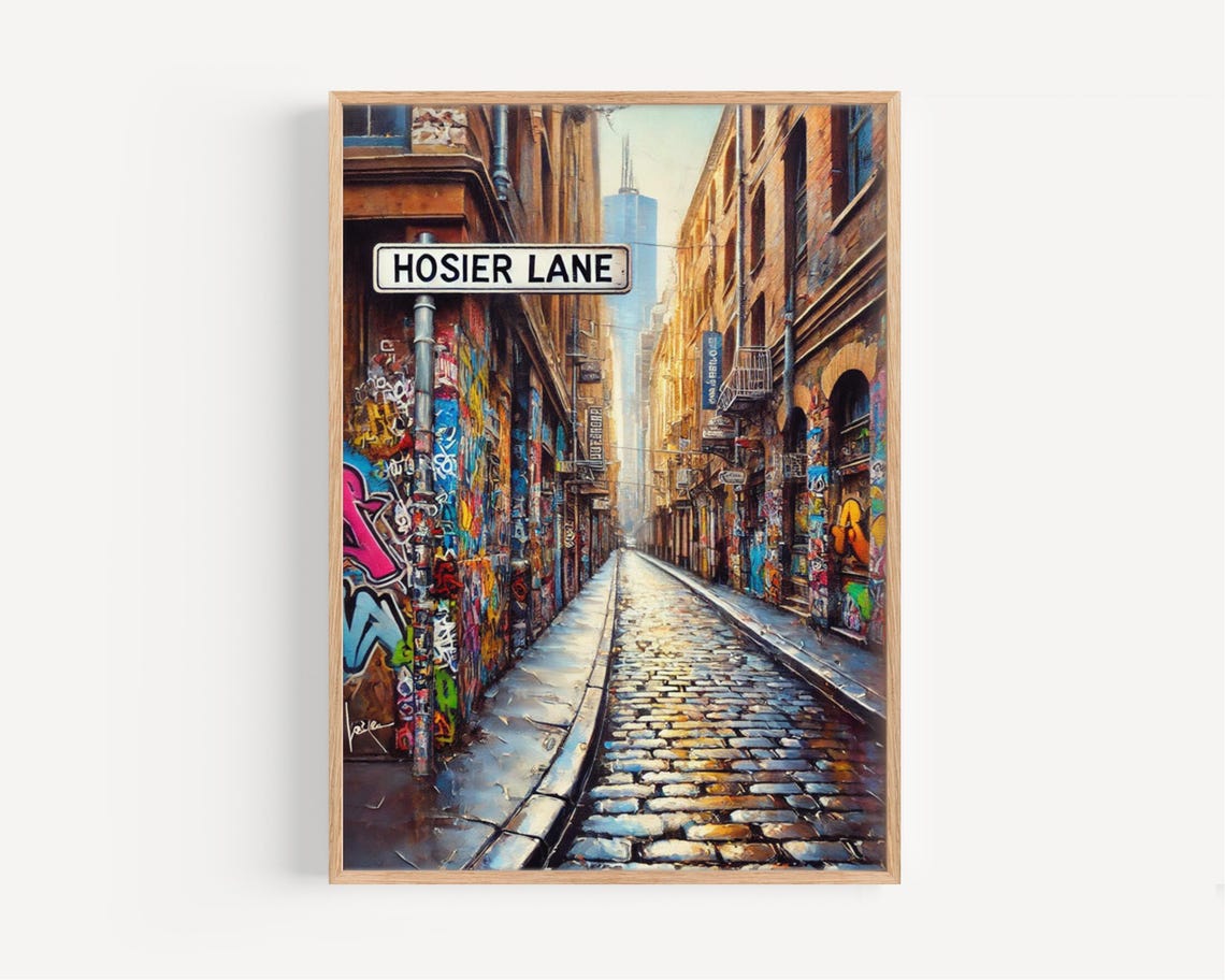 Hosier Lane Melbourne Travel Poster