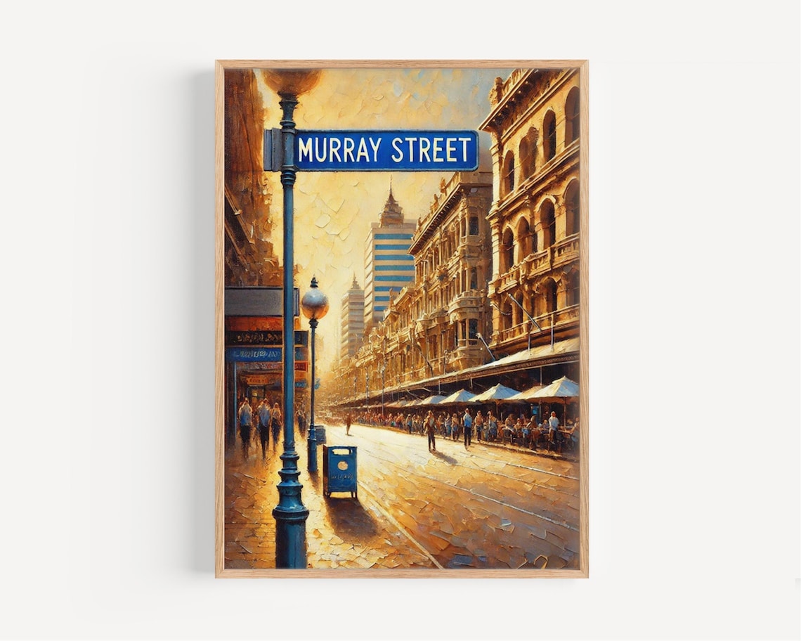 Murray Street Perth, Modern Australian Travel Art