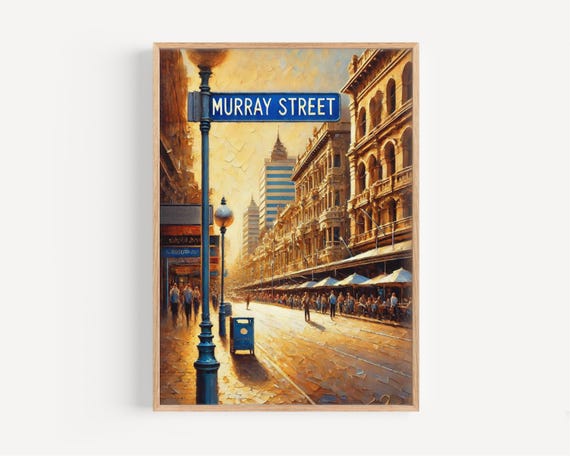 Murray Street Perth, Modern Australian Travel Art