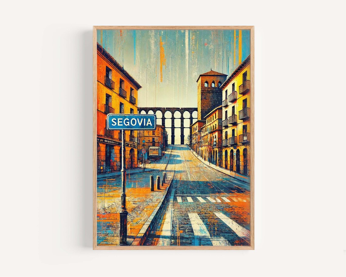 Segovia Travel Poster, European Home Decor