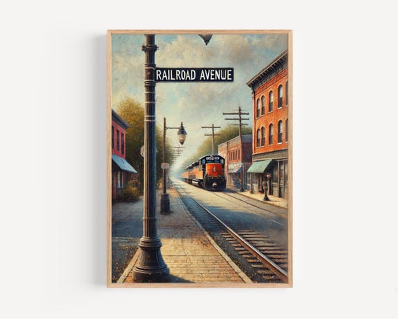 Railroad Ave Print Jamesburg New Jersey Street Art