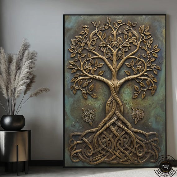 3d Visual Tree Of Life Canvas Wall Art Decor Ready To Hangcanvas Print Extra Large