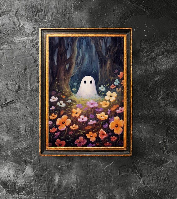 In The Flower Forest Poster Spooky Art Cute Halloween Funny Print