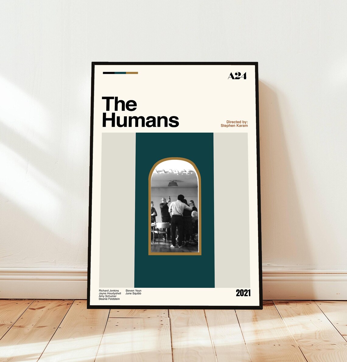 The Humans 2021 A24 Family Drama Minimalist Midcentury Movie Poster