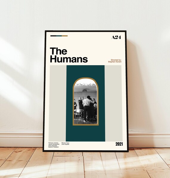The Humans 2021 A24 Family Drama Minimalist Midcentury Movie Poster