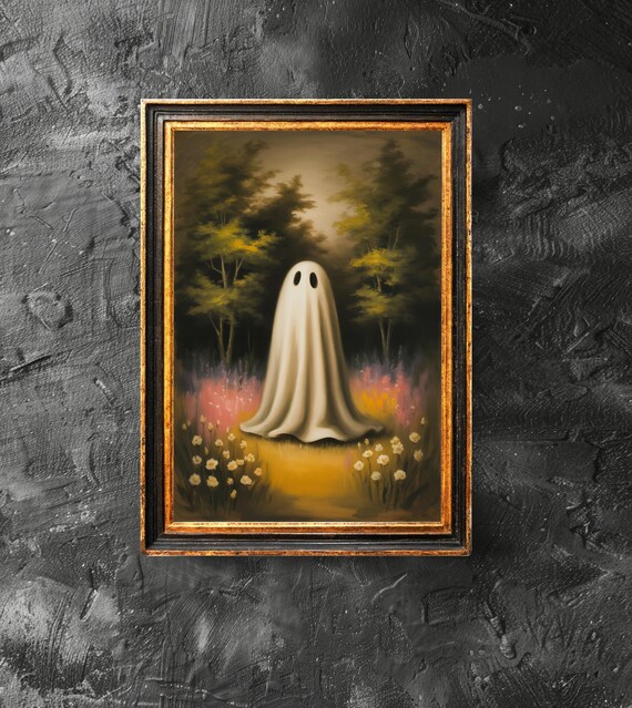 In The Flower Forest Poster Spooky Art Cute Halloween Funny Print