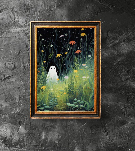 In Green Forest Cute Poster Dark Academia Haunting Halloween Vintage