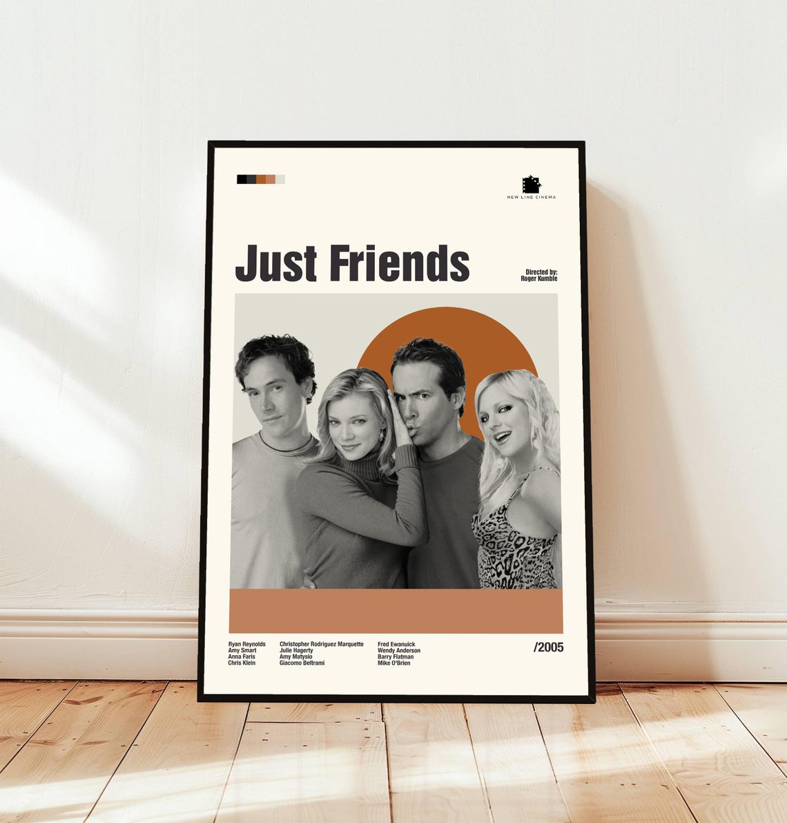 Just Friends 2005 Minimalist Movie Art with Cast Names Poster