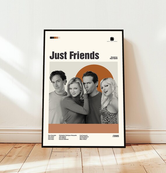 Just Friends 2005 Minimalist Movie Art with Cast Names Poster