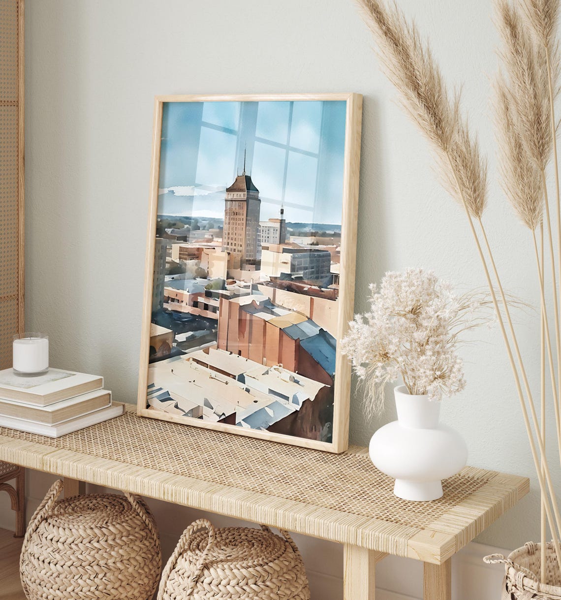 Fresno Watercolor Art Fresno Wall Art Fresno Painting Fresno Artwork Travel Poster Print Fresno Art Print Fresno Home Decor - Image 2