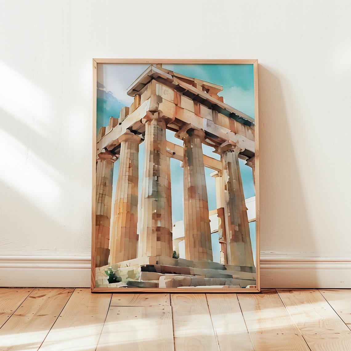 Athens Watercolor Art Athens Wall Art Athens Painting Athens Artwork Travel Poster Print Athens Art Print Athens Home Decor