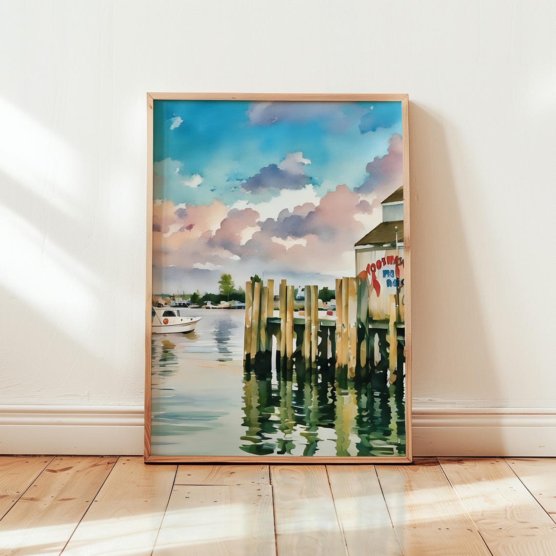 Montauk Watercolor Art Montauk Wall Art Montauk Painting Montauk Artwork Travel Poster Print Montauk Art Print Montauk Home Decor