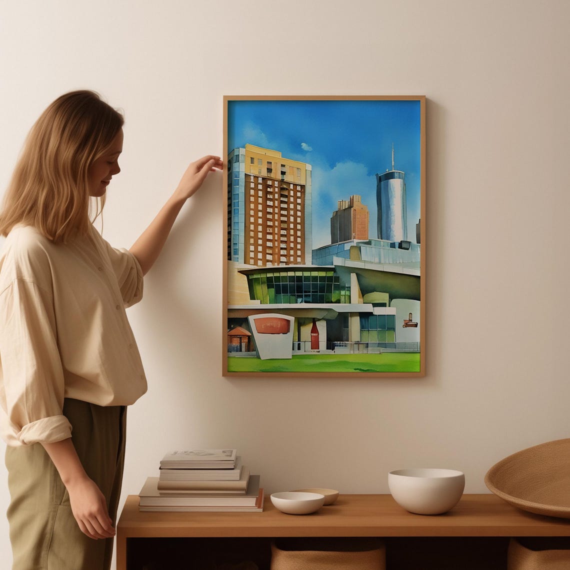Atlanta Art Print Atlanta Wall Art Watercolor Art Painting Atlanta Gift Atlanta Poster Travel Poster Print Atlanta Artwork - Image 3