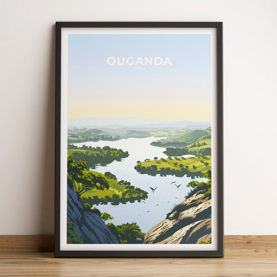 Uganda Poster Uganda Travel Poster Uganda Art Print Uganda Poster Uganda In Africa Customizable Gift