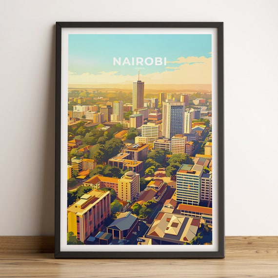 Nairobi Poster Nairobi Travel Poster Nairobi Art Print Nairobi Poster Nairobi In Kenya Customizable Gift