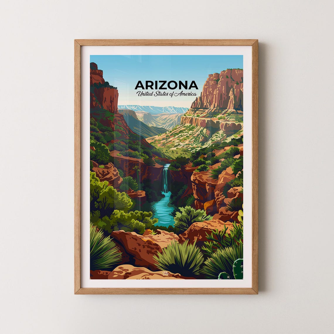 Arizona Poster Arizona Travel Poster Arizona Art Print Arizona Wall Art Usa Poster Gift For Travelers