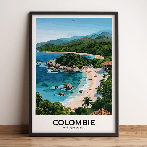 Colombia Poster Colombia Travel Poster Colombia Art Print Colombia Poster Colombia Customizable Gift