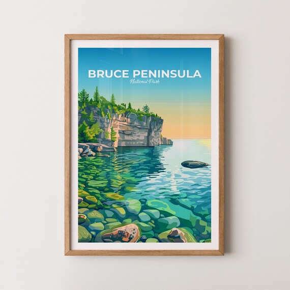 Bruce Peninsula National Park Clear Water Cliff Shoreline Poster