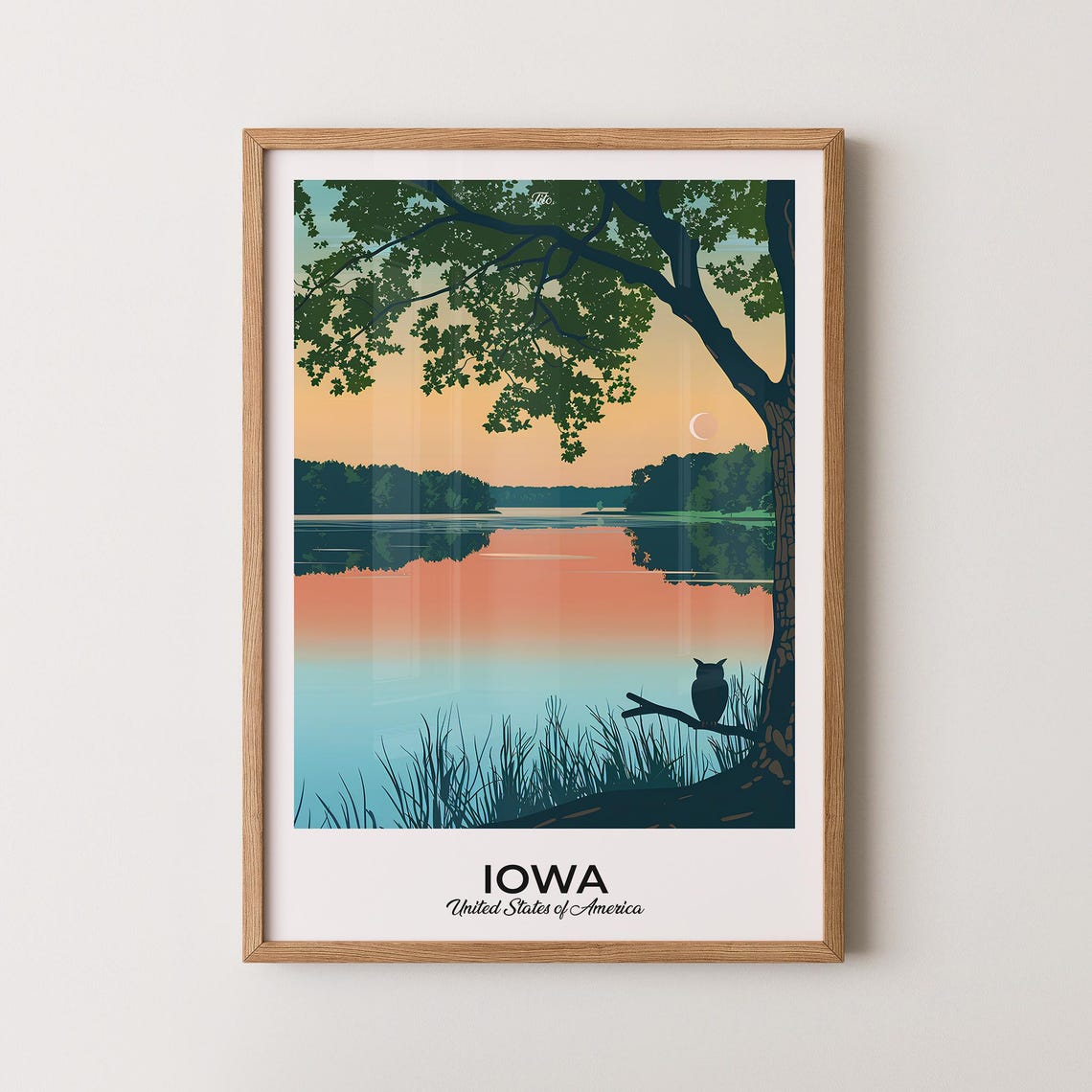 Iowa Poster Iowa Travel Poster Iowa Art Print Iowa Wall Art Usa Poster Gift For Travelers