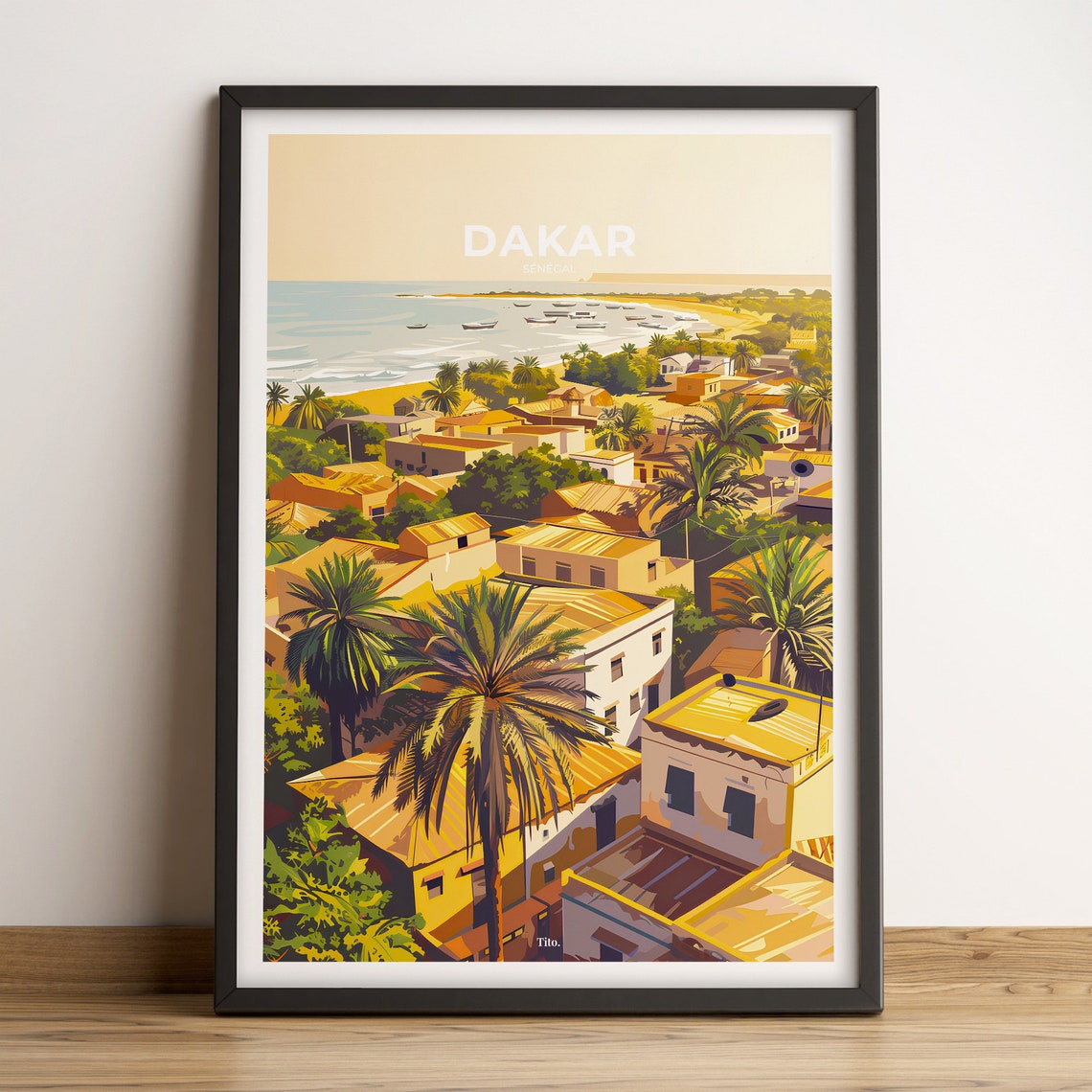 Dakar Poster Dakar Travel Poster Dakar Art Print Dakar Poster Dakar In Senegal Customizable Gift