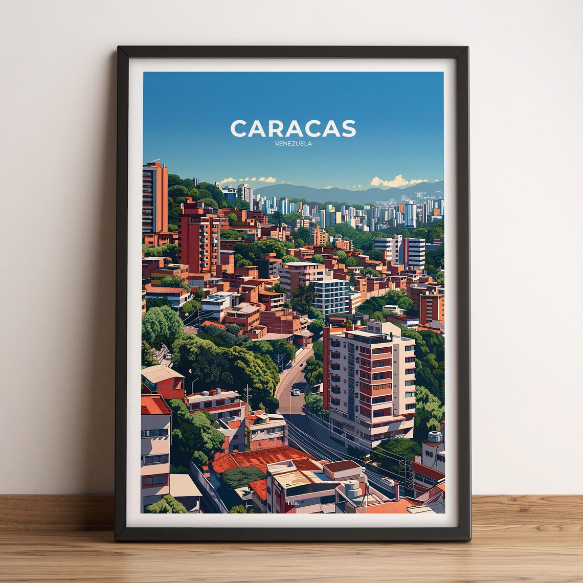 Caracas Poster Caracas Travel Poster Caracas Art Print Caracas Poster Caracas In Venezuela Customizable Gift