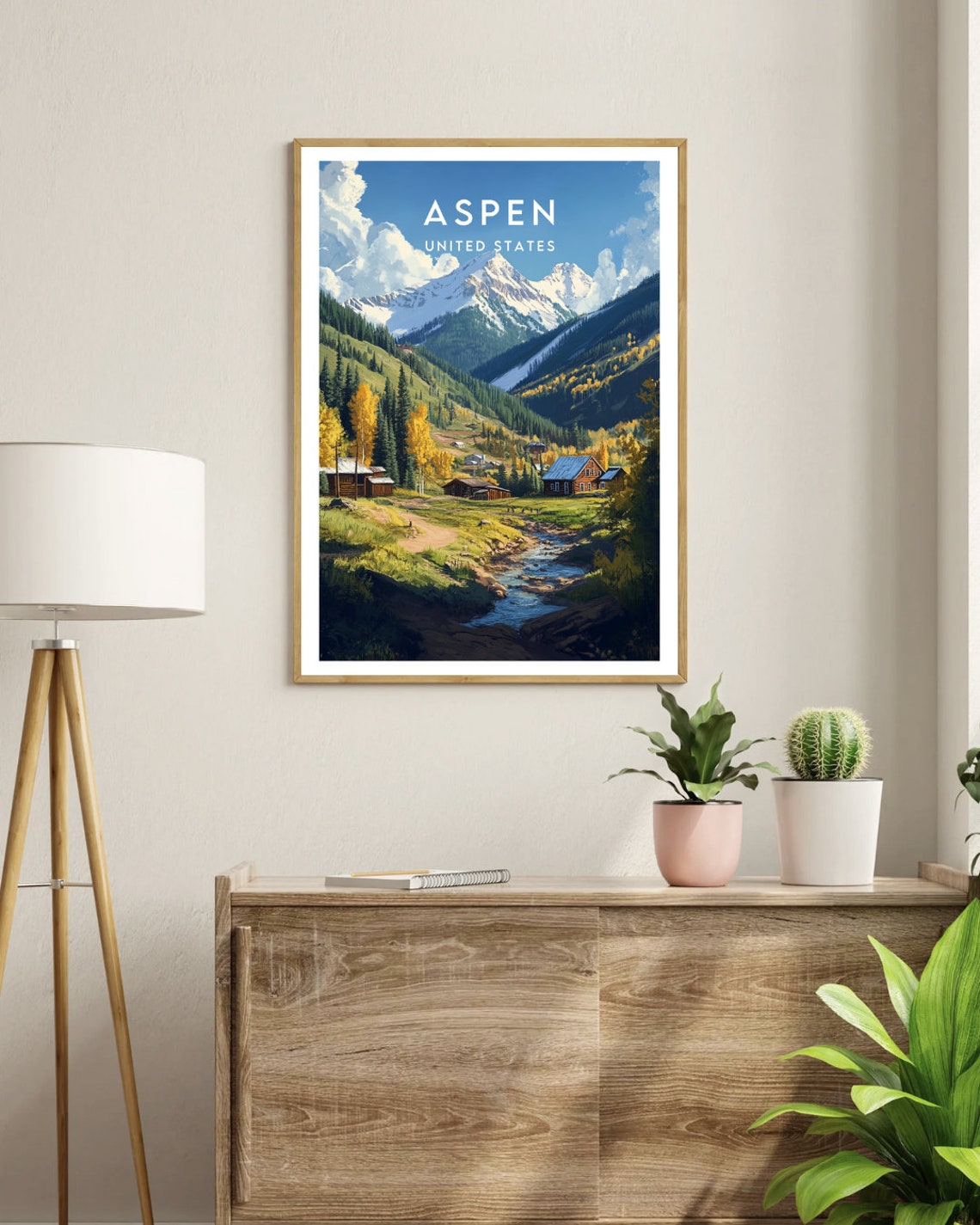 Aspen Travel Print United States Aspen Poster America Poster Travel Wall Art America Print America Aspen Wall Art Usa Art Colorado - Image 3