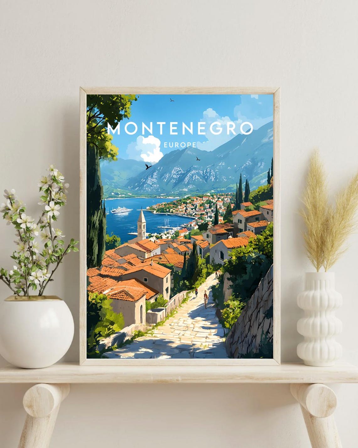Montenegro Travel Print Europe Europe Poster Montenegro Poster Travel Wall Art Montenegro Print Montenegro Europe Podgorica Poster - Image 4