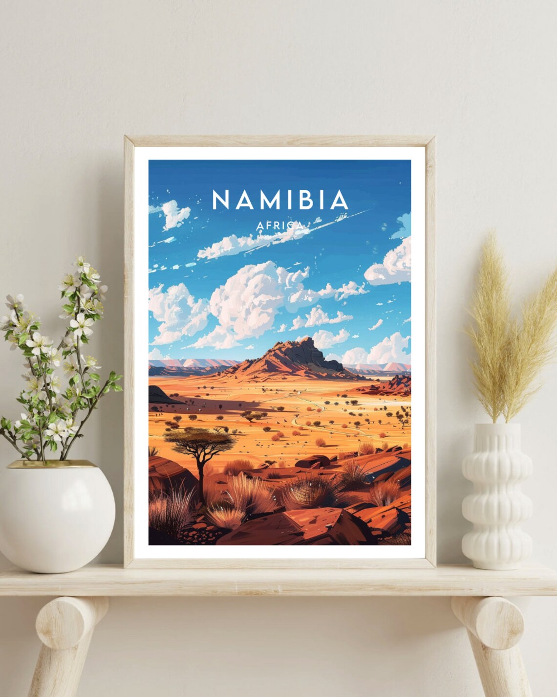Namibia Travel Print, Africa Wall Art Poster - Image 4