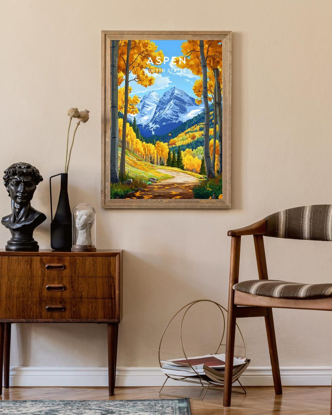 Aspen Travel Print United States Aspen Poster America Poster Travel Wall Art America Print America Aspen Wall Art Usa Art Colorado - Image 2
