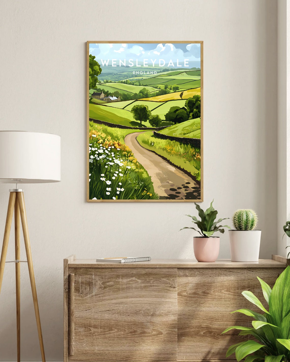 Wensleydale Travel Print England Wensleydale Poster England Poster Travel Wall Art England Print Britain Poster Wensleydale Wall Art - Image 3