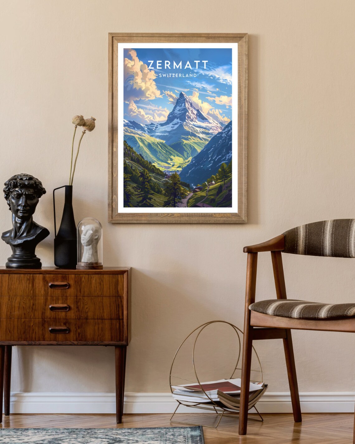 Zermatt Travel Poster, Switzerland Europe Wall Art - Image 2