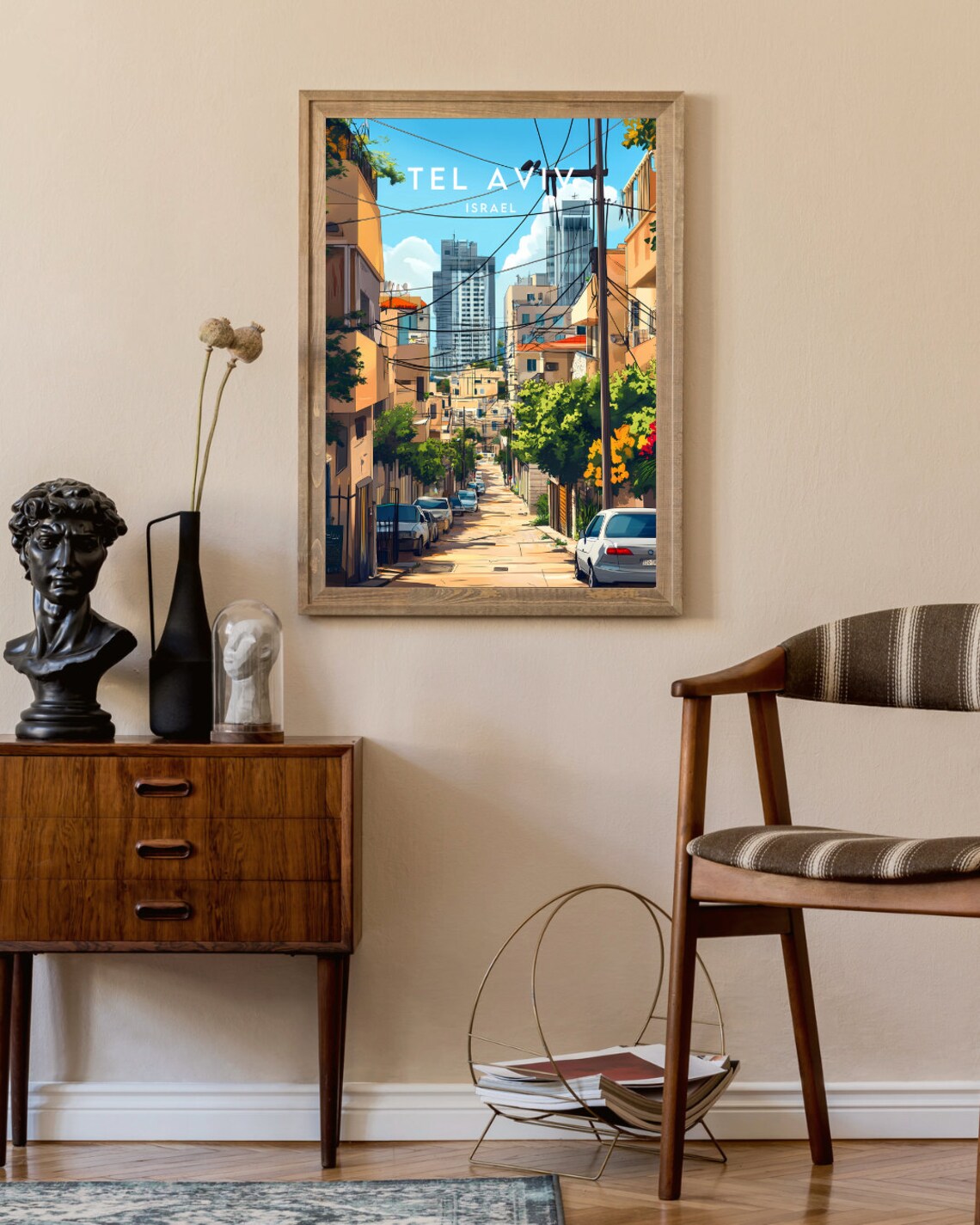 Tel Aviv Israel City Street Modern Skyline Scenic Travel Poster - Image 2