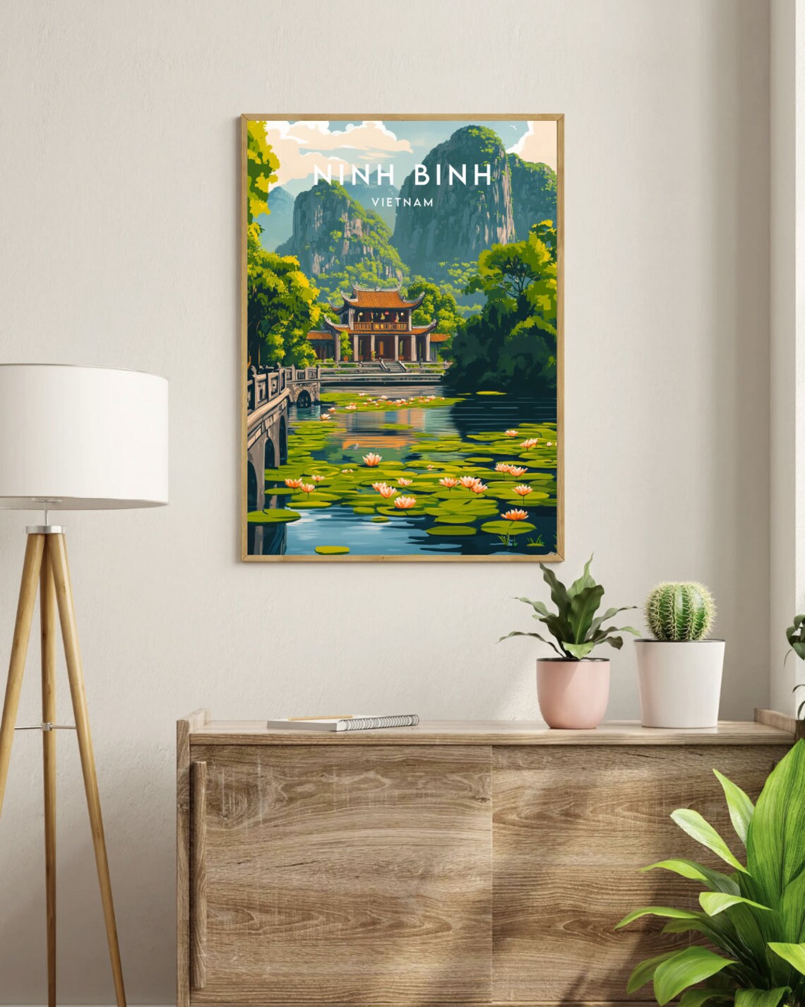 Ninh Binh Vietnam Travel Poster, Asia Travel Print - Image 3