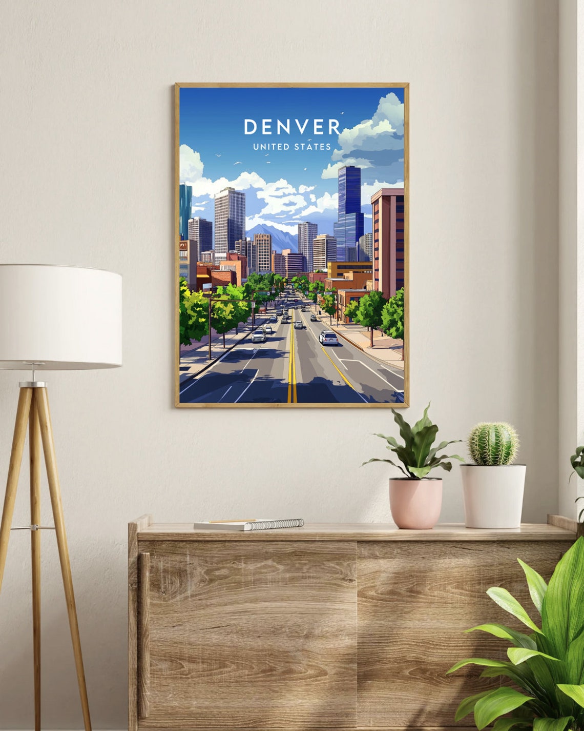 Denver Travel Print United States Denver Poster America Poster Travel Wall Art America Print Poster America Denver Usa Colorado - Image 3