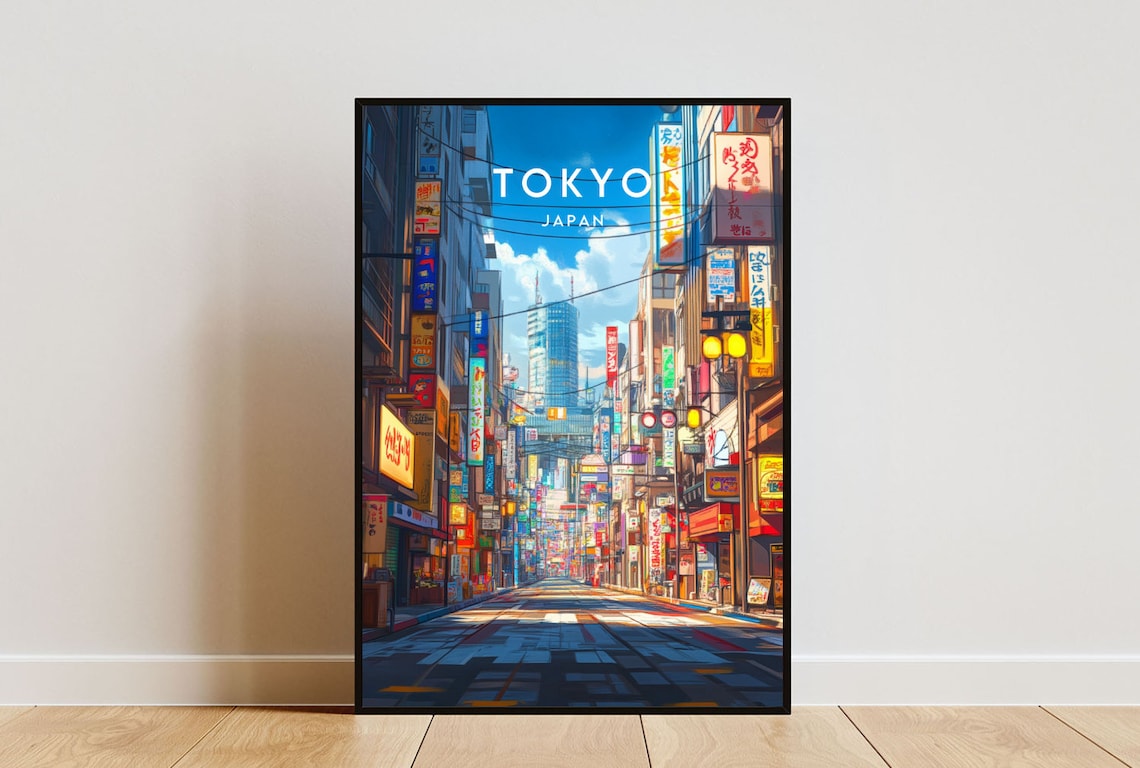 Tokyo Travel Poster, Japan Travel Wall Art