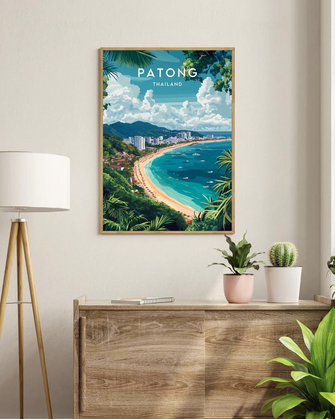 Patong Travel Print Thailand Patong Poster Thailand Poster Travel Wall Art Thailand Print Phuket Poster Phuket Print Patong Print - Image 3
