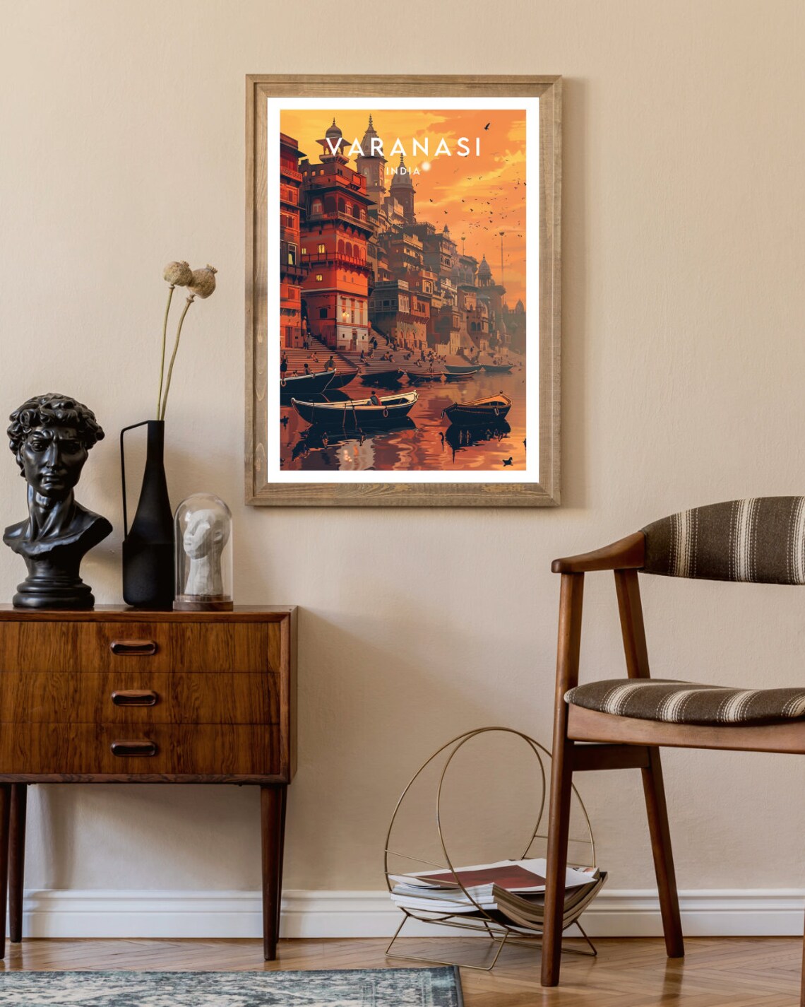 Varanasi Travel Poster, North India River Ganges - Image 2